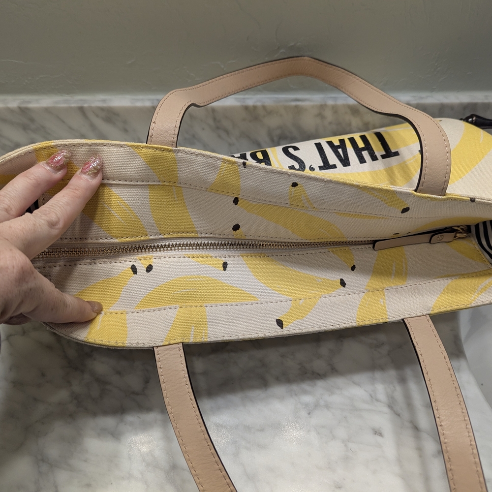 Kate Spade Yellow Banana Print Tote Bag - Picture 6 of 15